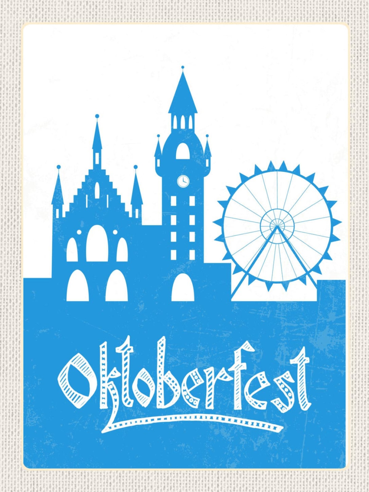 Schild Oktoberfest München Bayern Riesenrad D 12x18 20x30 30x40 Blech/Holz