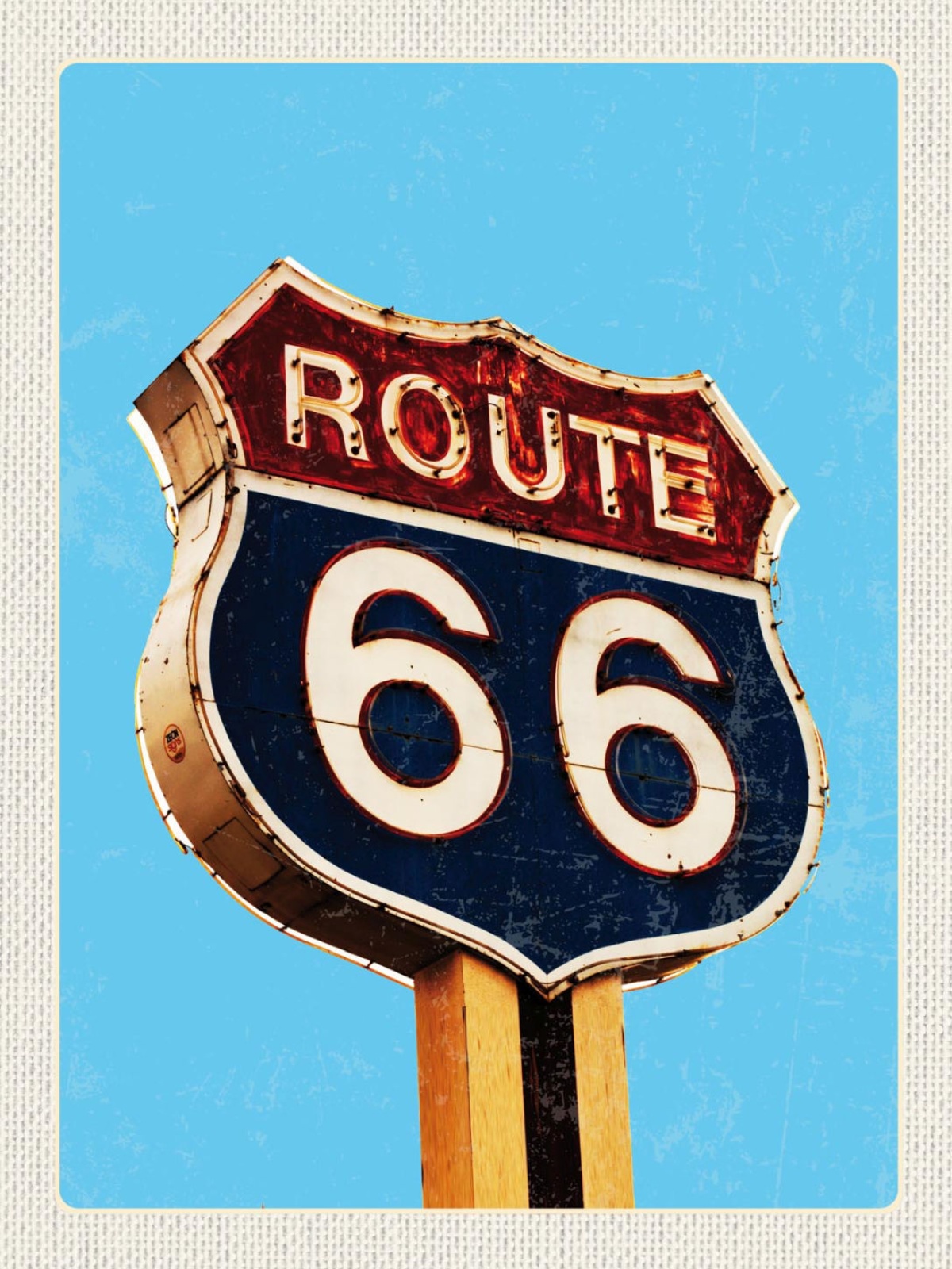 Schild Route 66 Fernstraße Highway USA 12x18 20x30 30x40 Blech/Holz