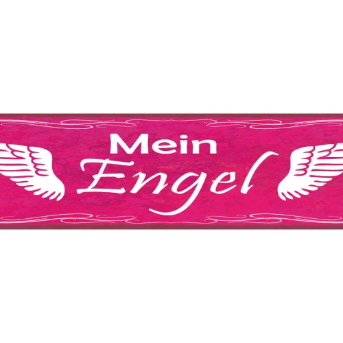 Schild Mein Engel Liebe Beziehung Ehe Frau Mann Spitzname 46 x 10 Blech od. Holz