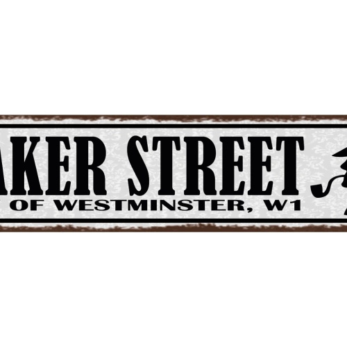Schild Baker Street City Of Westminster W1 London GB UK 46 x 10 Blech od. Holz