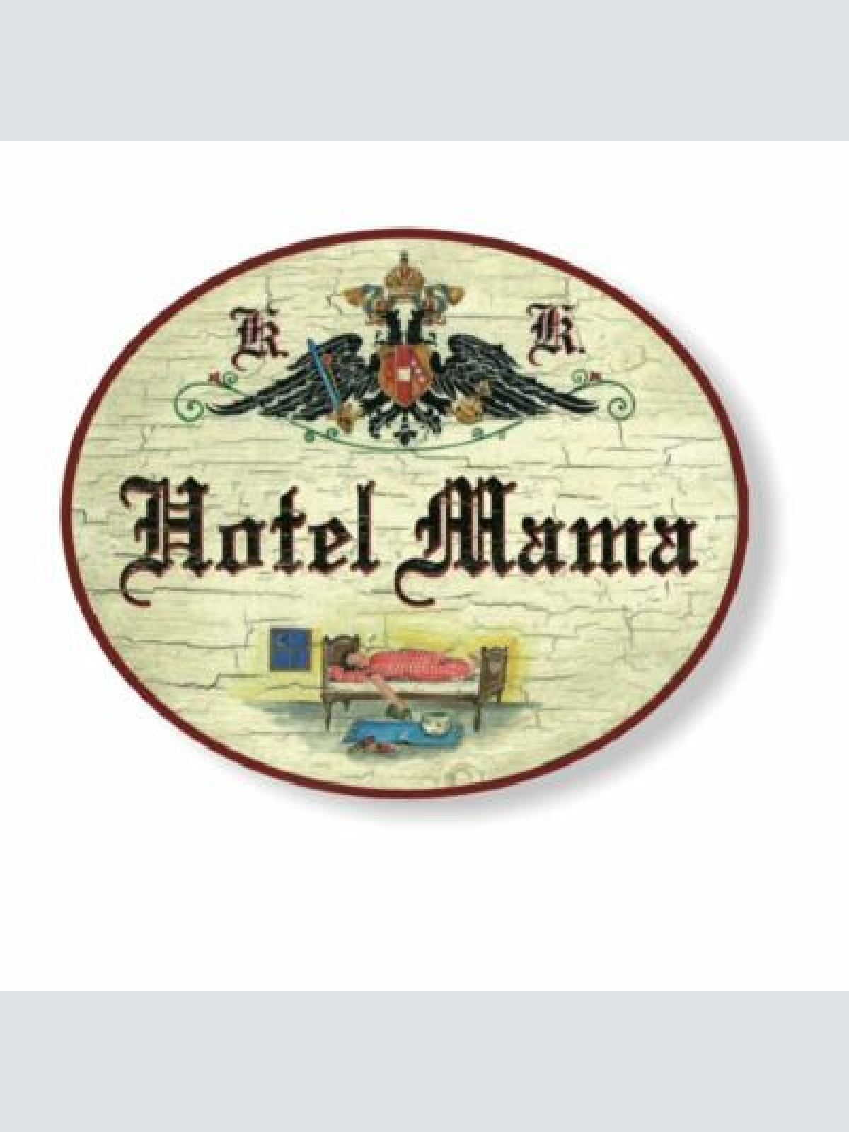 Kuk nostalgie holzschild hotel mama