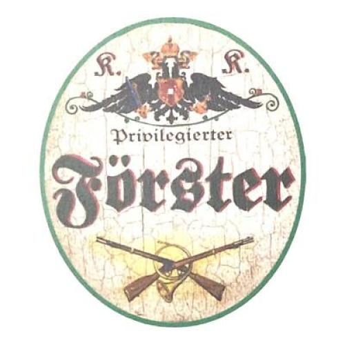 Kuk nostalgie holzschild privilegierter förster