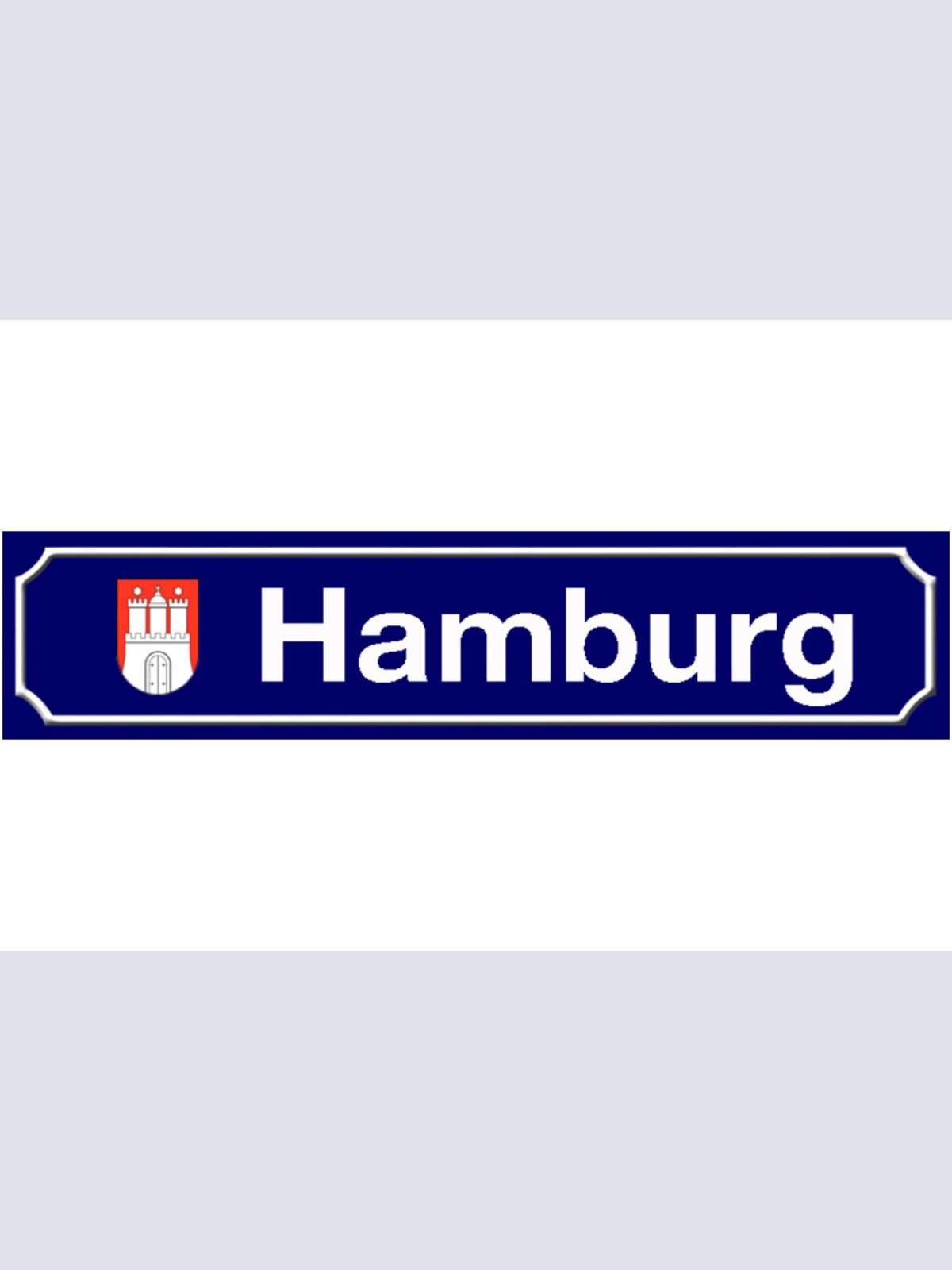 Schild Hamburg Deutschland Bundesland Ort Straße Platz 46 x 10 Blech od. Holz