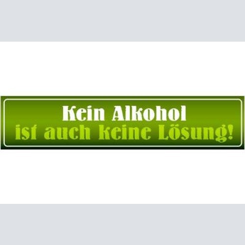 Schild kein alkohol lösung bier trinken wirt lokal bar 46 x 10 blech od.holz