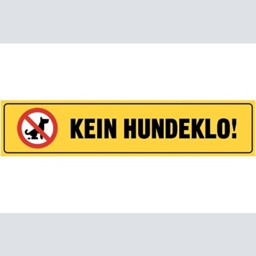 Schild kein hunde klo gassi wc toilette hund tier wiese 46 x 10 blech od. holz