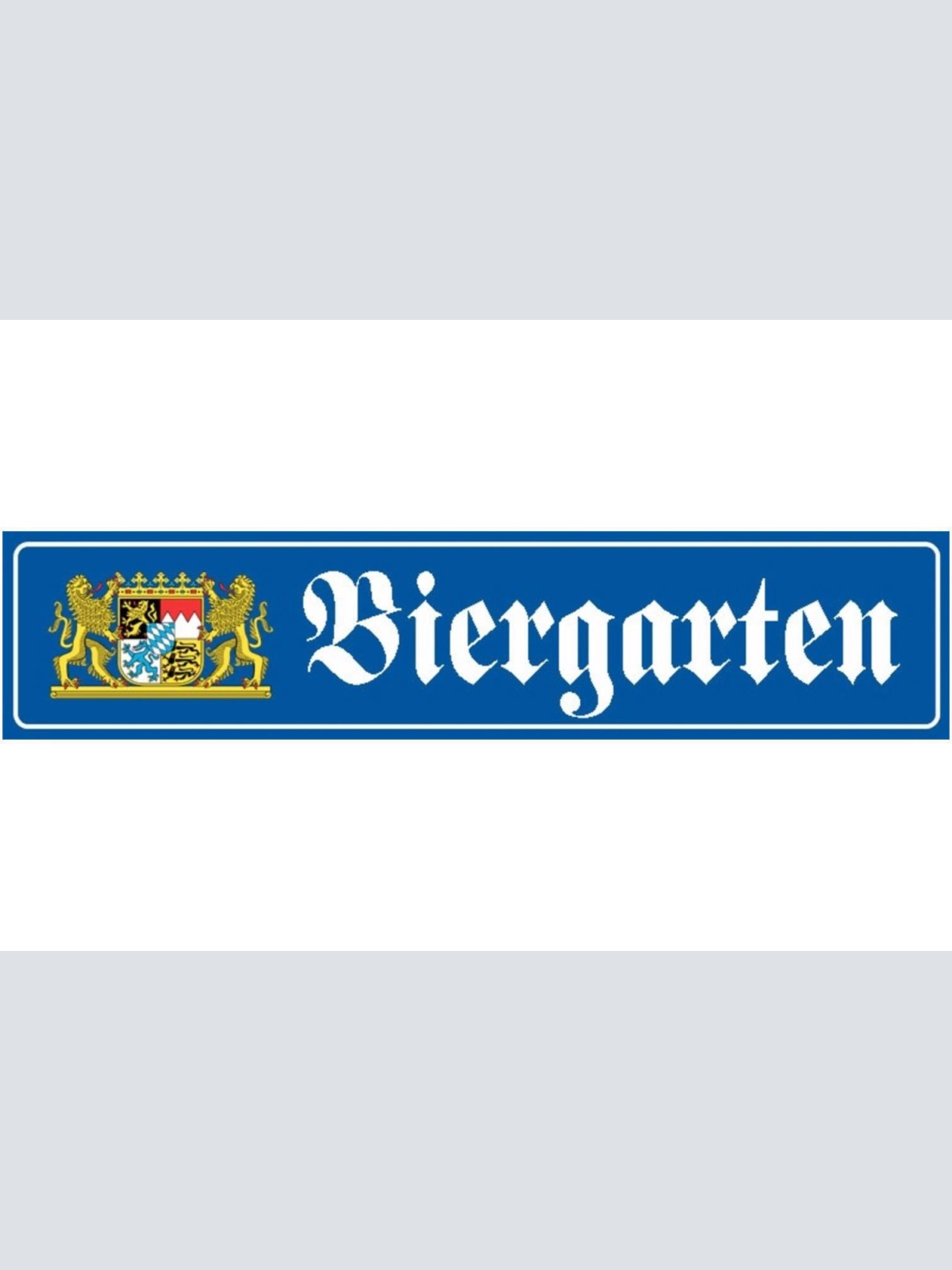 Schild Bier Garten Wirt Lokal Ausschank Alkohol Feiern 46 x 10 Blech od. Holz