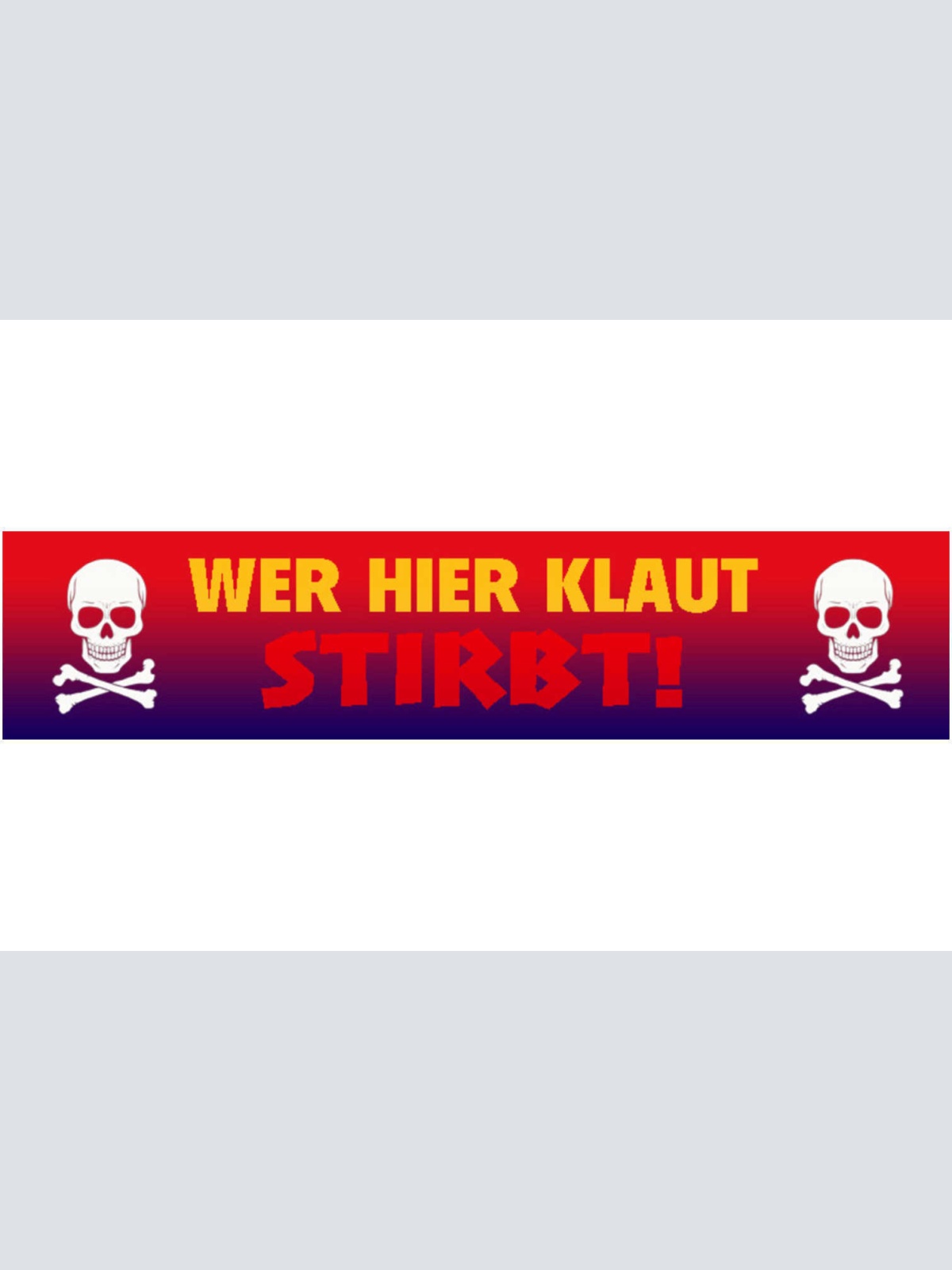 Schild Wer klaut Stirbt Diebstahl Stehlen Geschäft Laden 46 x 10 Blech od. Holz