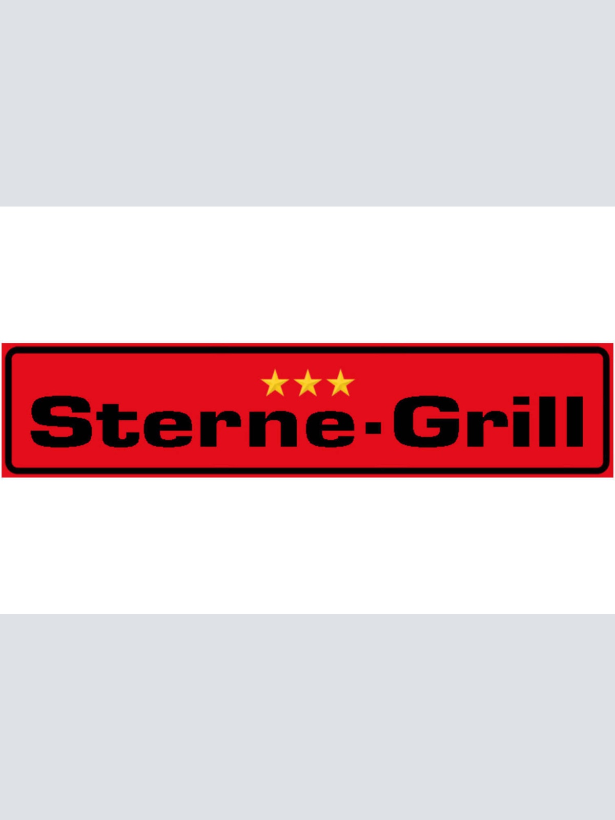 Schild 3 Sterne Grill Grillen Griller BBQ Fleisch Imbiss 46 x 10 Blech od. Holz