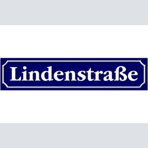 Schild Lindenstraße TV Serie Soap Ort Straße Platz 46 x 10 Blech od. Holz