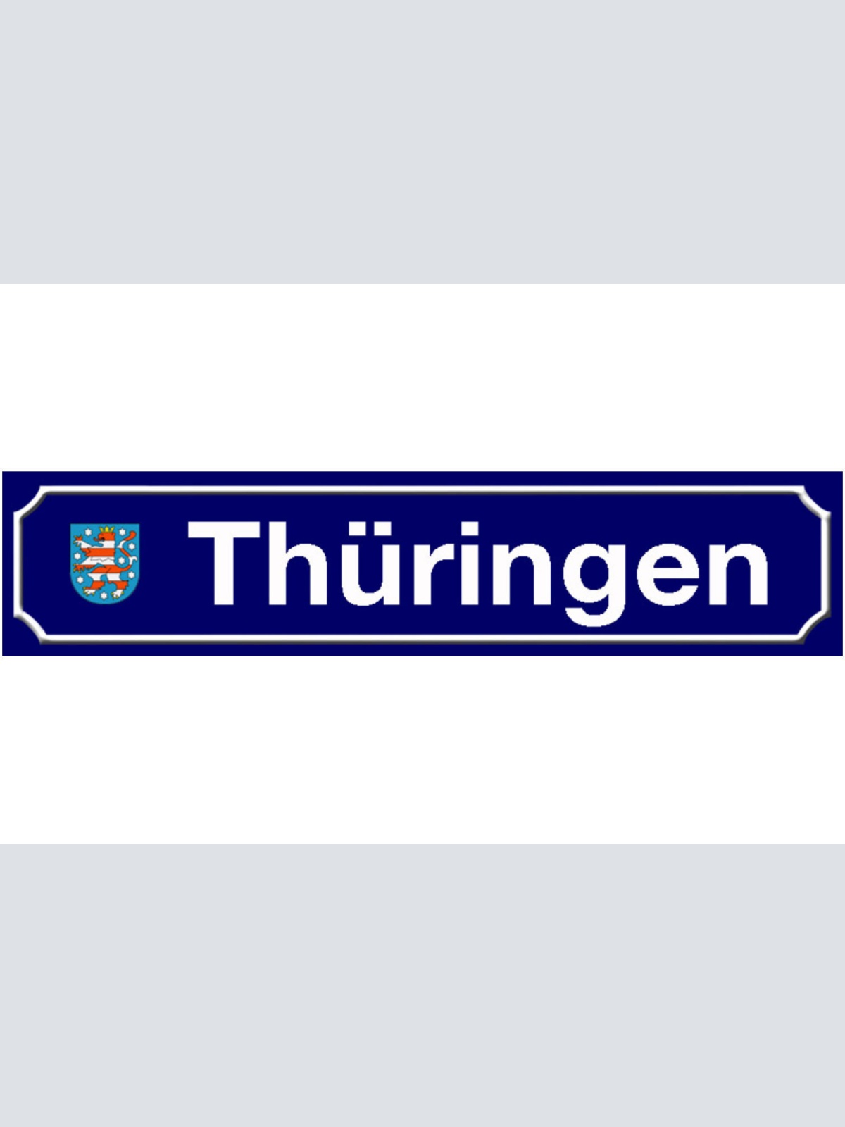 Schild Thüringen Deutschland Bundesland Ort Straße Platz 46 x 10 Blech od. Holz
