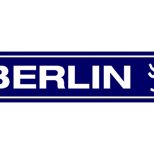Schild Berlin Haupt Stadt Deutschland Ort Straße Platz 46 x 10 Blech od. Holz
