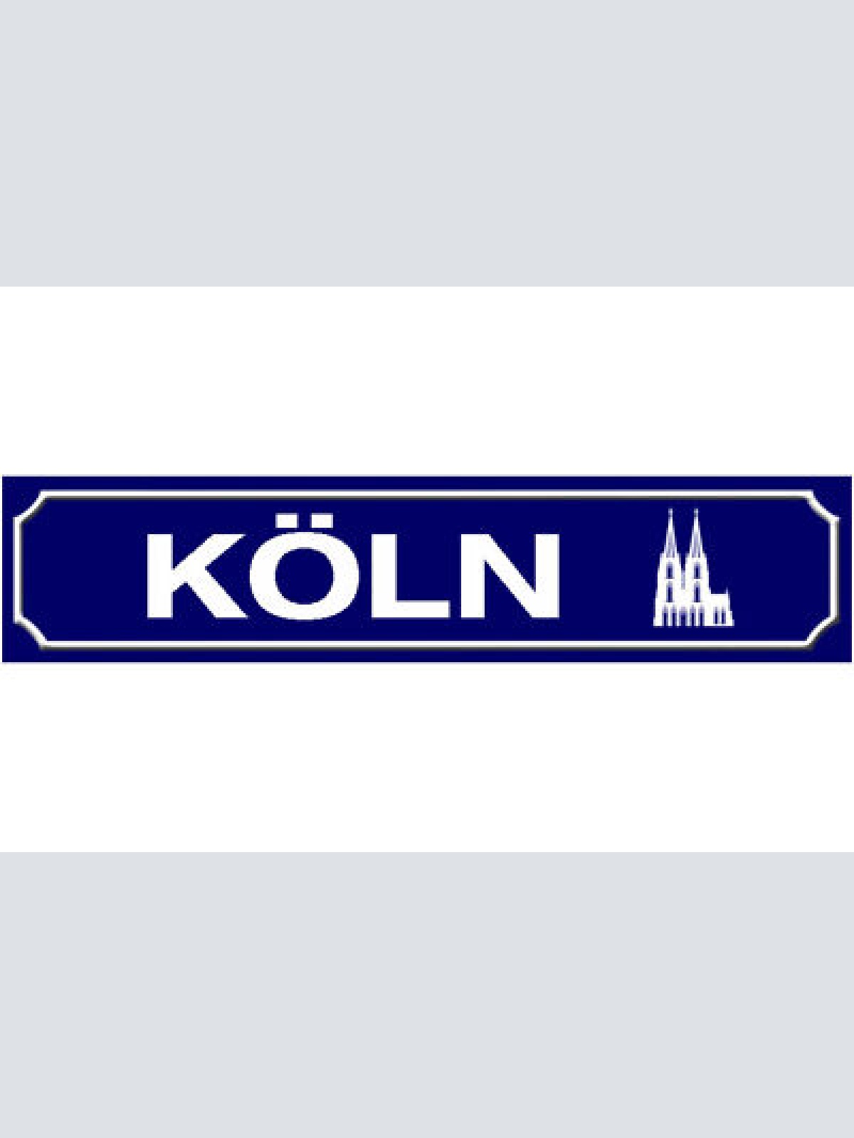 Schild Köln Stadt Kölle Deutschland Ort Straße Platz 46 x 10 Blech od. Holz
