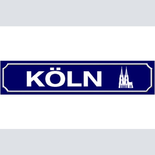 Schild Köln Stadt Kölle Deutschland Ort Straße Platz 46 x 10 Blech od. Holz