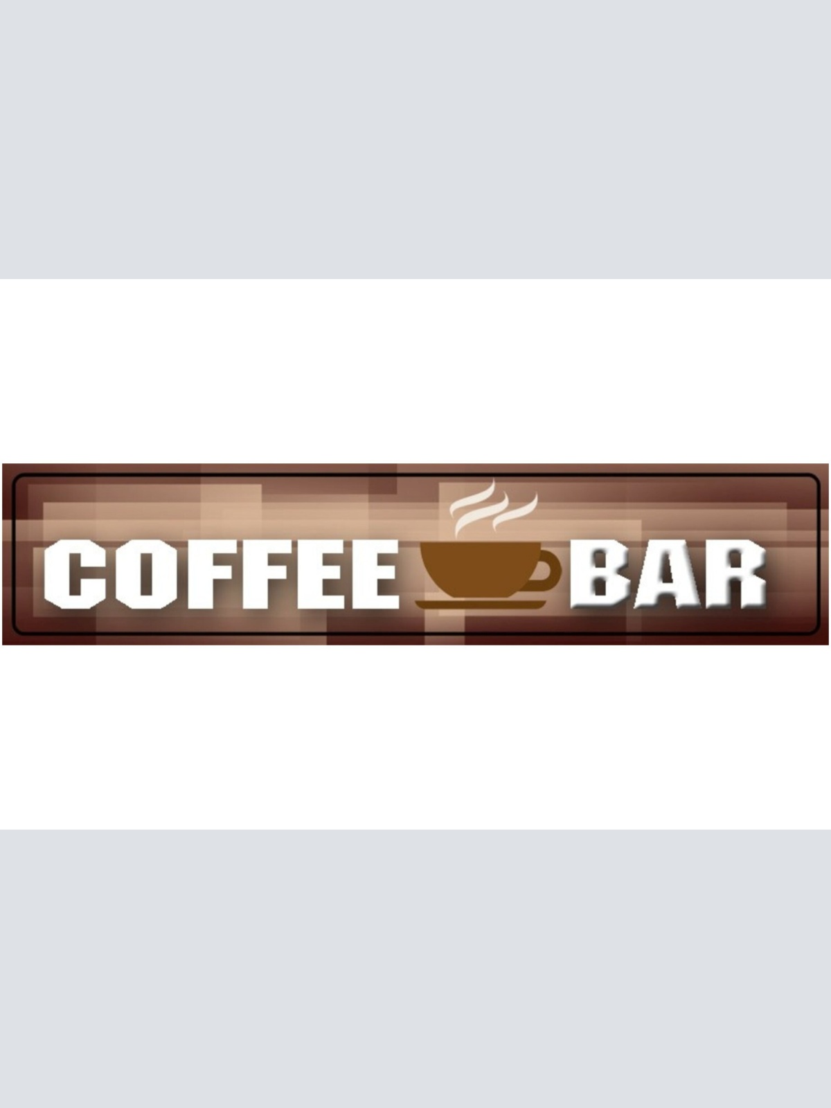 Schild Coffee Bar Café Kaffee Haus Trinken Tasse Kuchen 46 x 10 Blech od. Holz