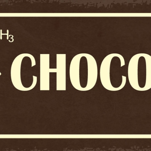 Schild Chocolate Schokolade Struktur Süßigkeit Naschen 27x10 Blech od.Holz