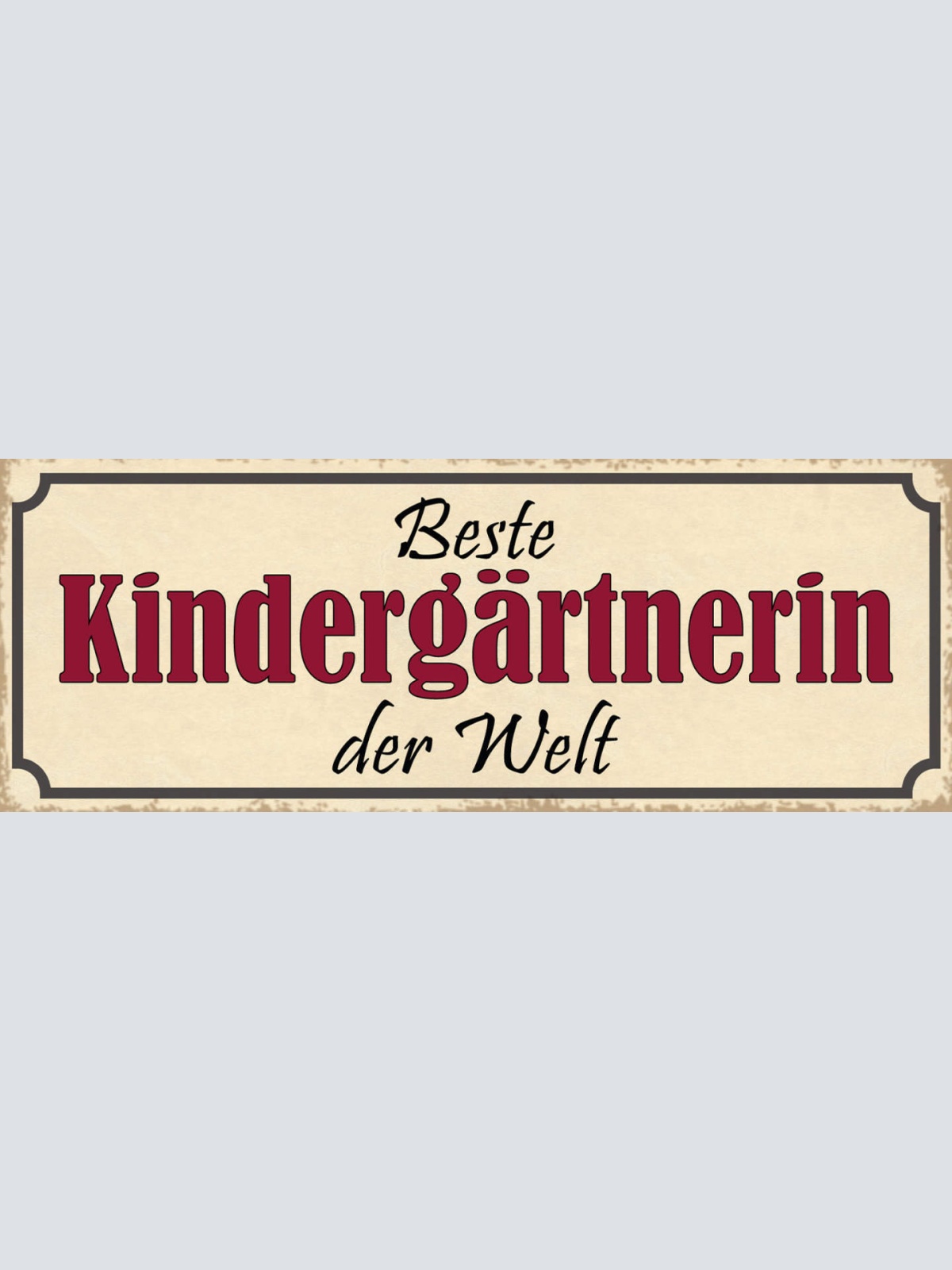 Schild Beste Kindergärtnerin Der Welt Kinder Erzieherin 27x10 Blech od.Holz
