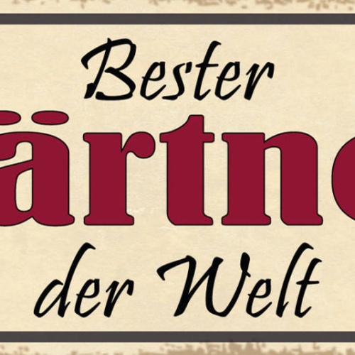 Schild Bester Gärtner Der Welt Garten Pflege Pflanzen 27x10 Blech od.Holz