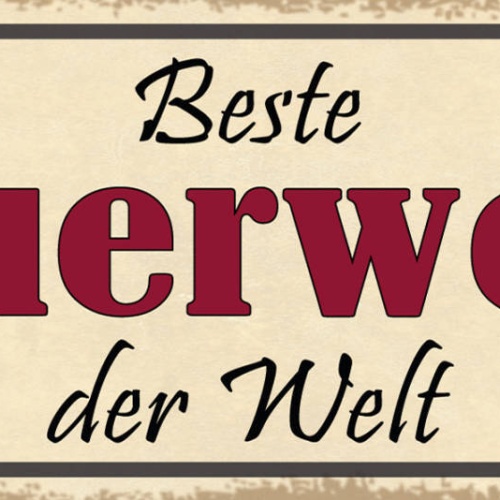 Schild Beste Feuerwehr Der Welt Feuer Löschen Mann Frau 27x10 Blech od.Holz