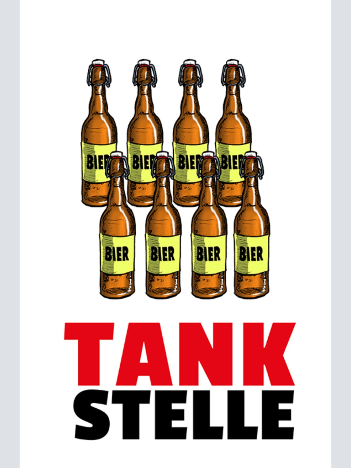 Schild Spruch Tankstelle Bier Alkohol JW