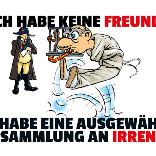 Schild Spruch Ich habe keine Freunde Ich habe eine Sammlung an Irren JW