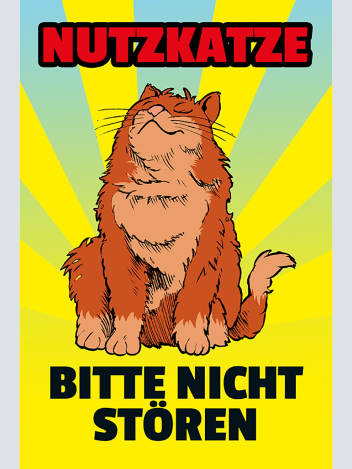 Schild Spruch Nutzkatze Bitte nicht stören JW