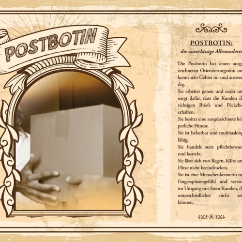 Schild Postbotin Beruf Briefträgerin Post Paket 12x18 20x30 30x40 Blech/Holz