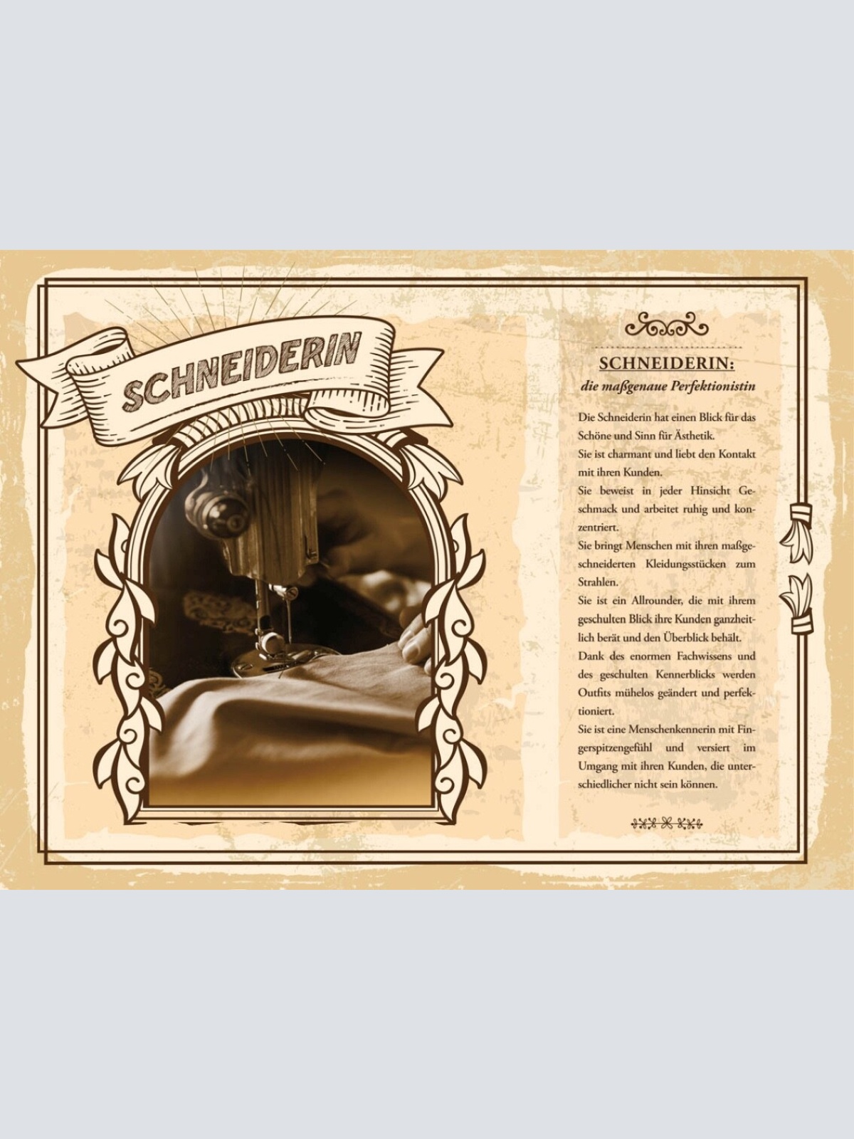 Schild Schneiderin Beruf Schneiderei Kleidung 12x18 20x30 30x40 Blech/Holz