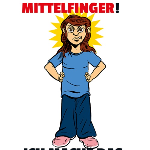 Schild Spruch Ich brauche keinen Mittelfinger Ich mache das mit den Augen JW