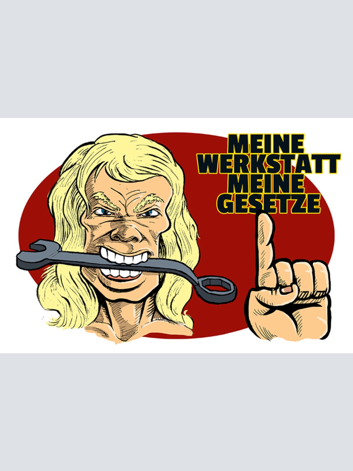 Schild Spruch Meine Werkstatt Meine Gesetze Männer JW