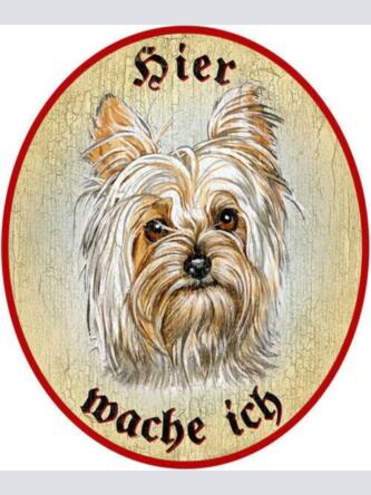 Kuk nostalgie holzschild "hier wache ich" westhighland terrier hund