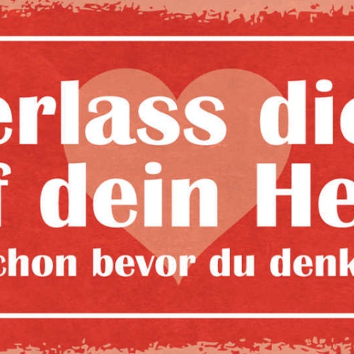 Schild Verlass Dich Auf Dein Herz Es Schlug Schon Bevor Du Denken Konntest 27x10