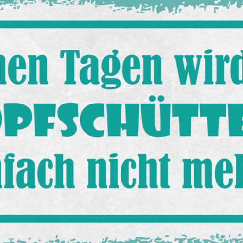 Schild An Manchen Tagen Wird Man Mit Kopf Schütteln Einfach Nicht Mehr Fertig