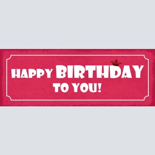 Schild happy birthday to you alles gute zum geburtstag 27x10 blech od.holz