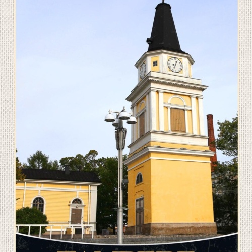 Schild Tampere Finland Finnland Alte Kirche 12x18 20x30 30x40 Blech/Holz