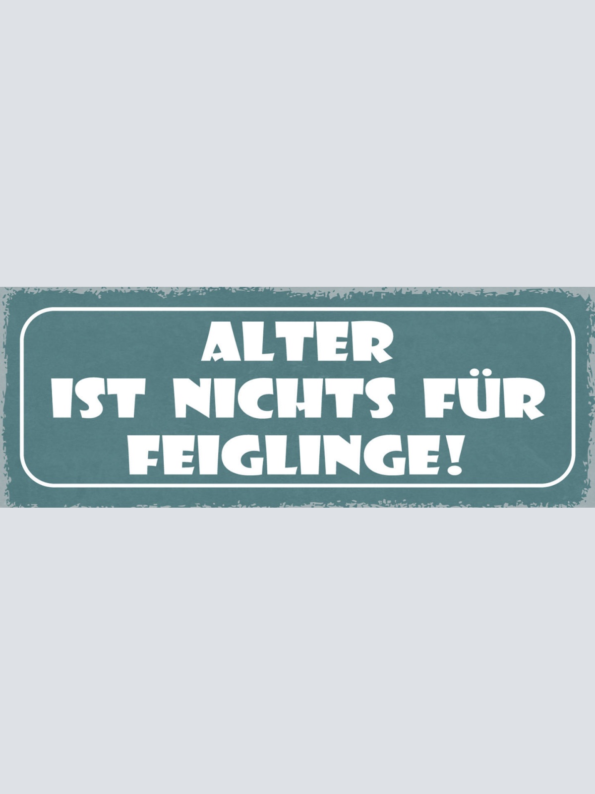 Schild Alter Ist Nichts Für Feiglinge Alt Werden Altern 27x10 Blech od.Holz