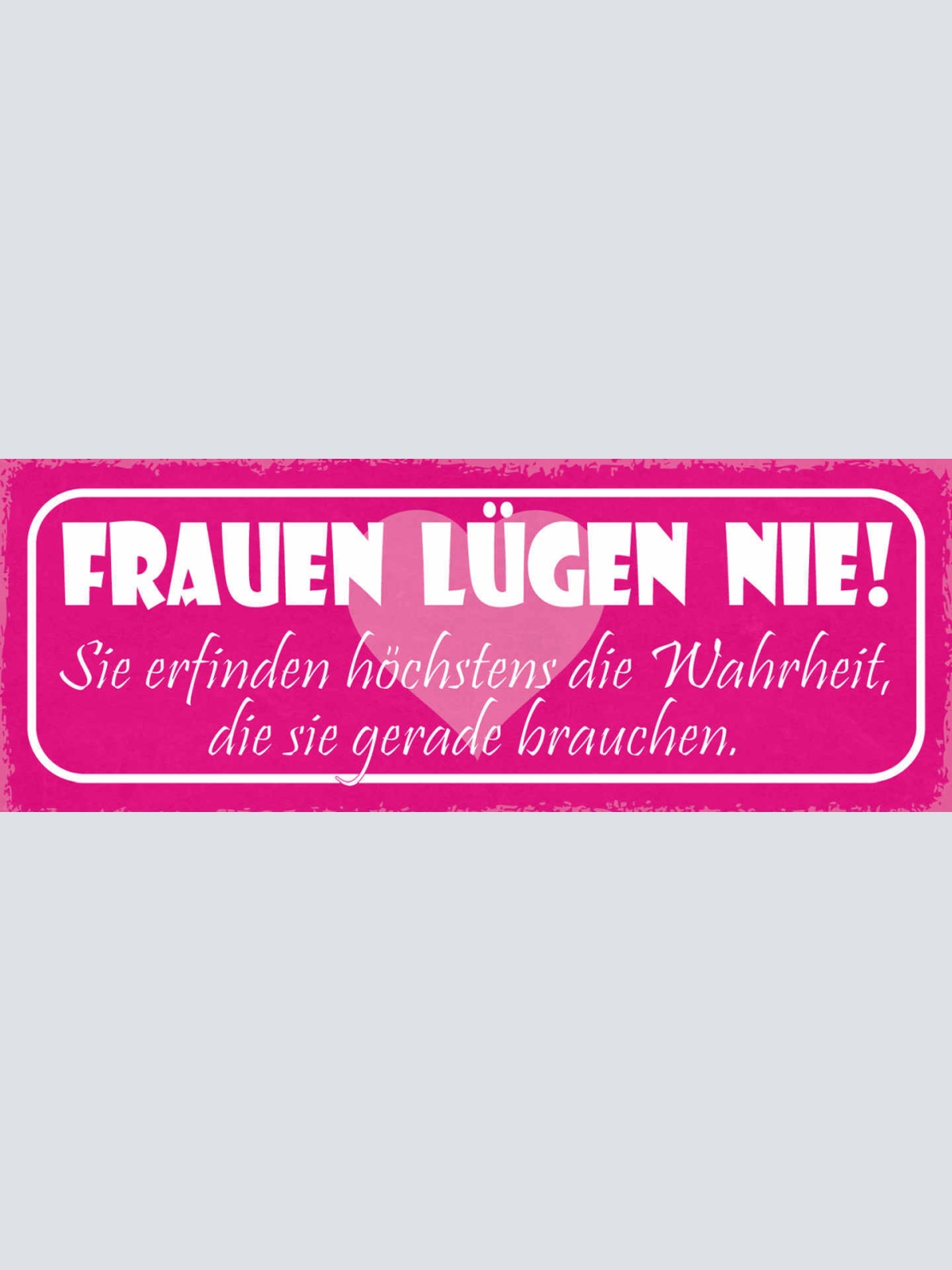 Schild Frauen Lügen Nie Sie Erfinden Hächstens Wahrheit Die Sie Gerade Brauchen