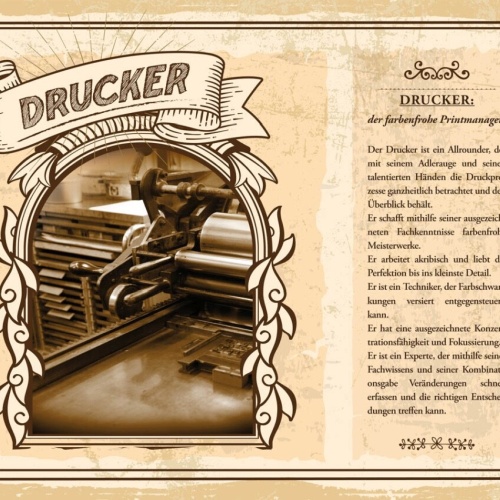 Schild Drucker Beruf Druckerei Buch Druck 12x18 20x30 30x40 Blech/Holz