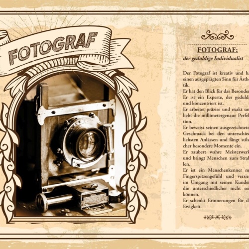 Schild Fotograf Beruf Fotografie Fotos Kamera 12x18 20x30 30x40 Blech/Holz