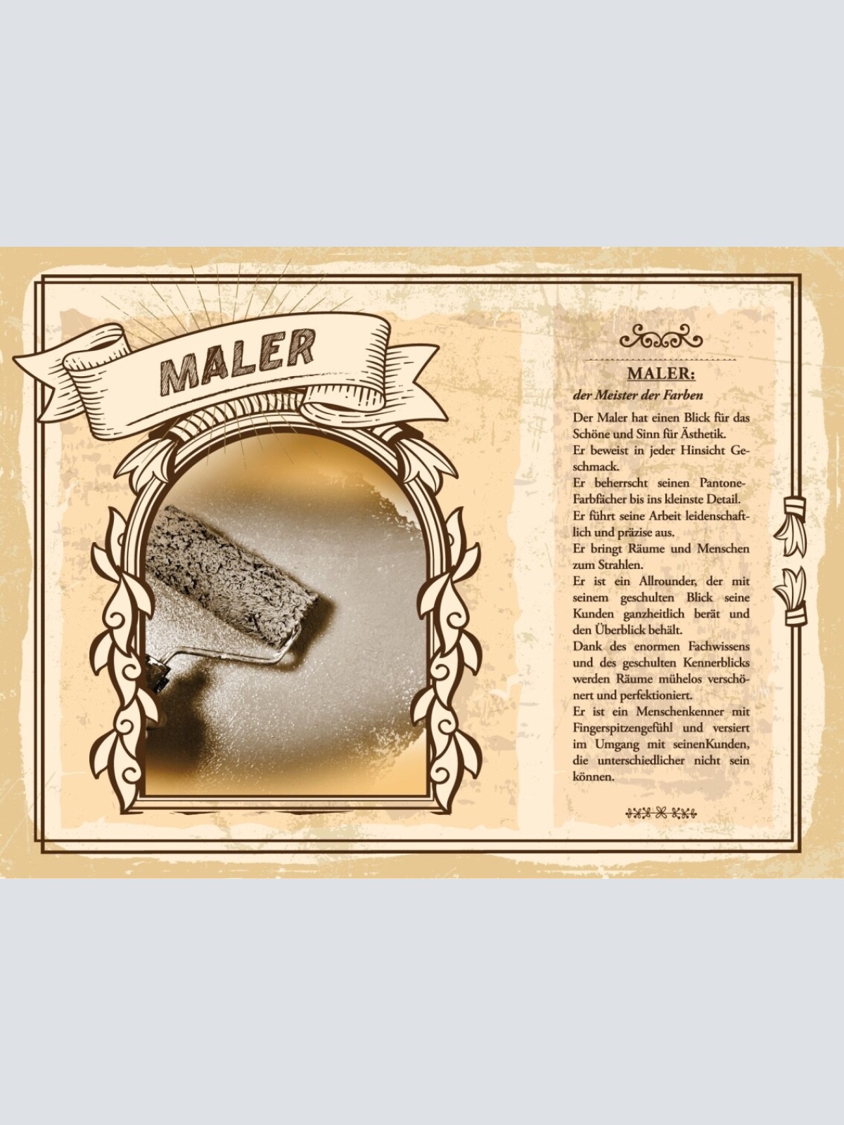 Schild Maler Beruf Handwerker Ausmalen Farbe Wand 12x18 20x30 30x40 Blech/Holz