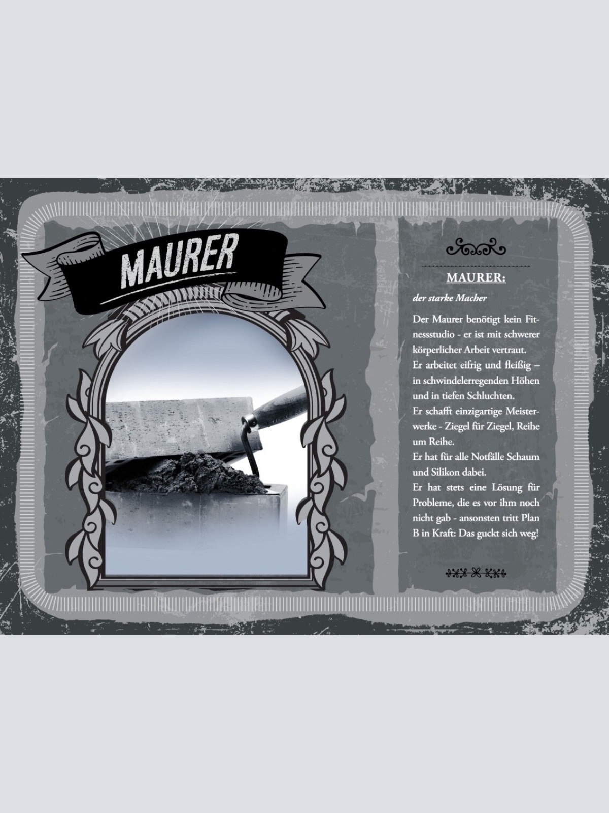 Schild Maurer Beruf Handwerker Arbeiter Mauerwerk 12x18 20x30 30x40 Blech/Holz