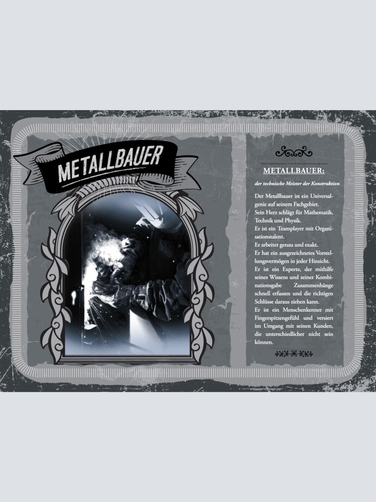 Schild Metallbauer Beruf Metallbau Handwerker 12x18 20x30 30x40 Blech/Holz