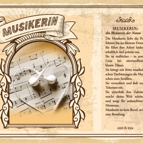 Schild Musikerin Beruf Musik Sängerin Instrument 12x18 20x30 30x40 Blech/Holz