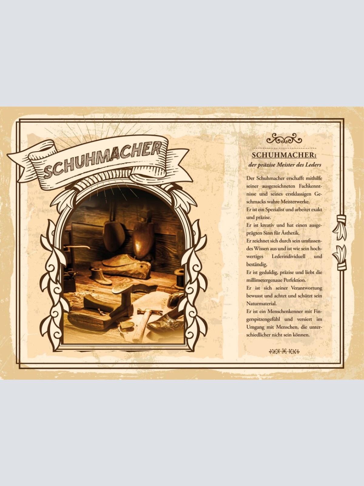 Schild Schuhmacher Beruf Schuster Schuhe Handwerker 12x18 20x30 30x40 Blech/Holz