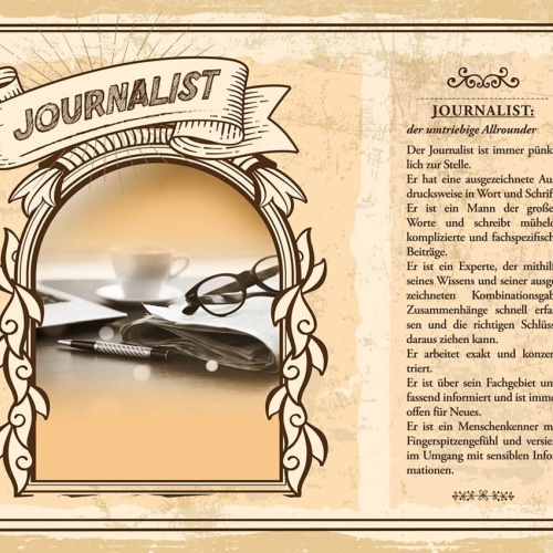 Schild Journalist Beruf Nachrichten Redaktion 12x18 20x30 30x40 Blech/Holz