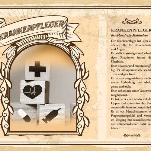 Schild Krankenpfleger Beruf Krankenhaus Pflege 12x18 20x30 30x40 Blech/Holz