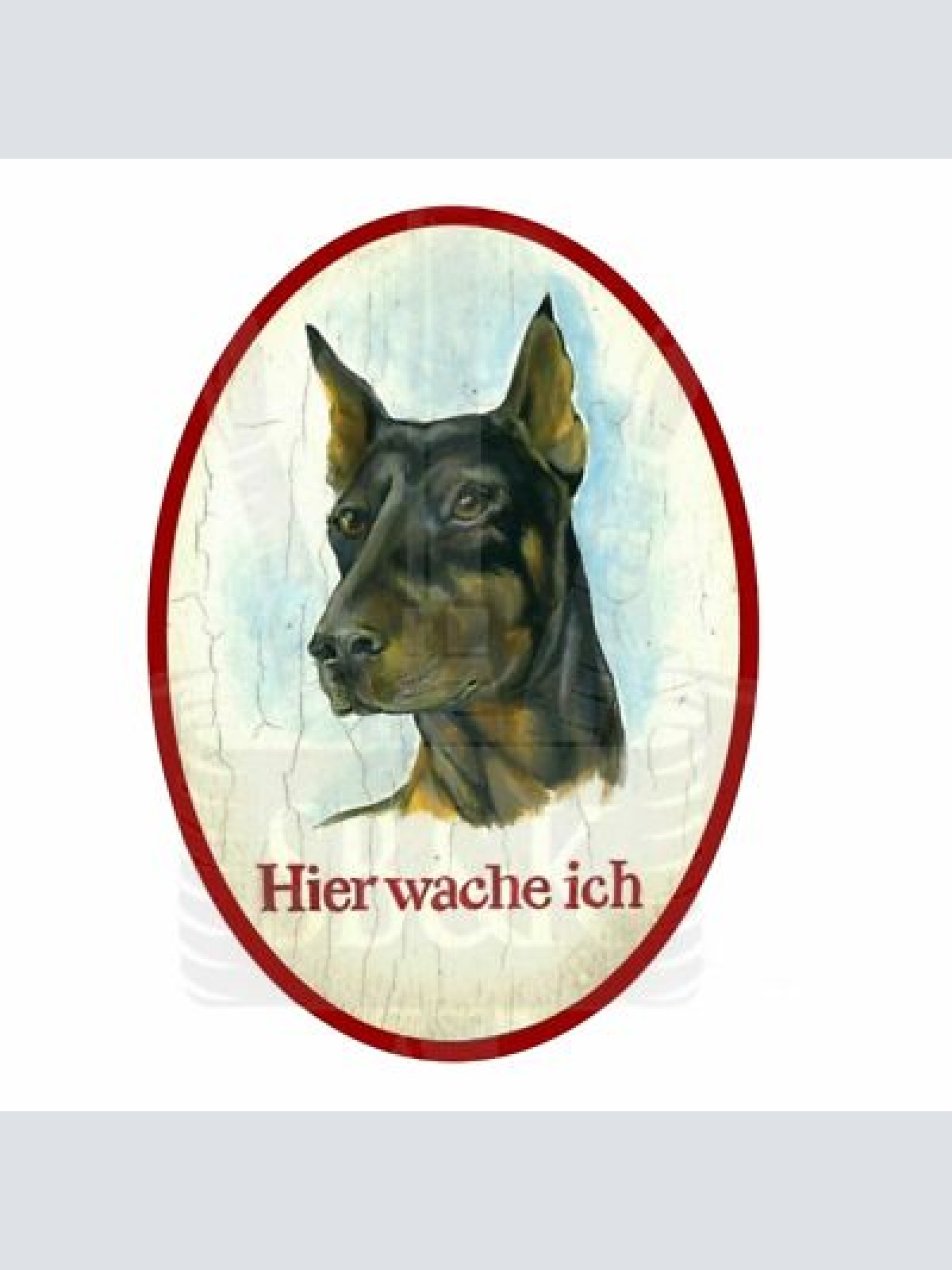 KuK Nostalgie Holzschild Schild Hier Wache ich Hund