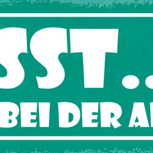 Schild Pssst... Genie Bei Der Arbeit Genius Genial Job 27x10 Blech od.Holz