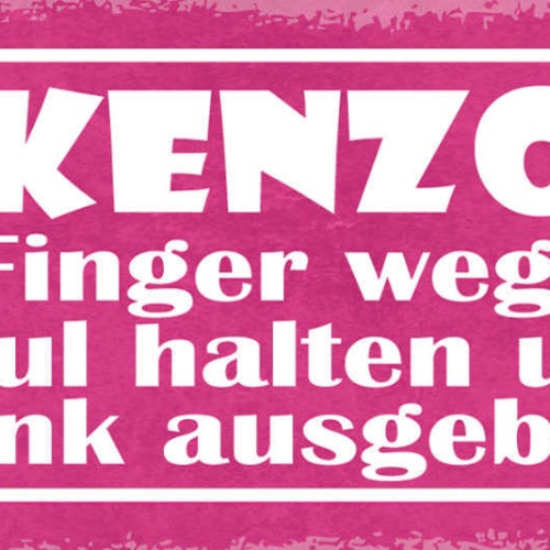 Schild Zickenzone Finger Weg Maul Halten & Drink Ausgeben 27x10 Blech od.Holz
