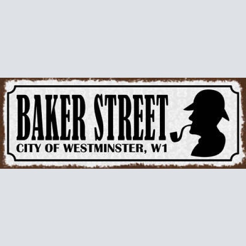 Schild Baker Street City Of Westminster London England GB UK 27x10 Blech od.Holz
