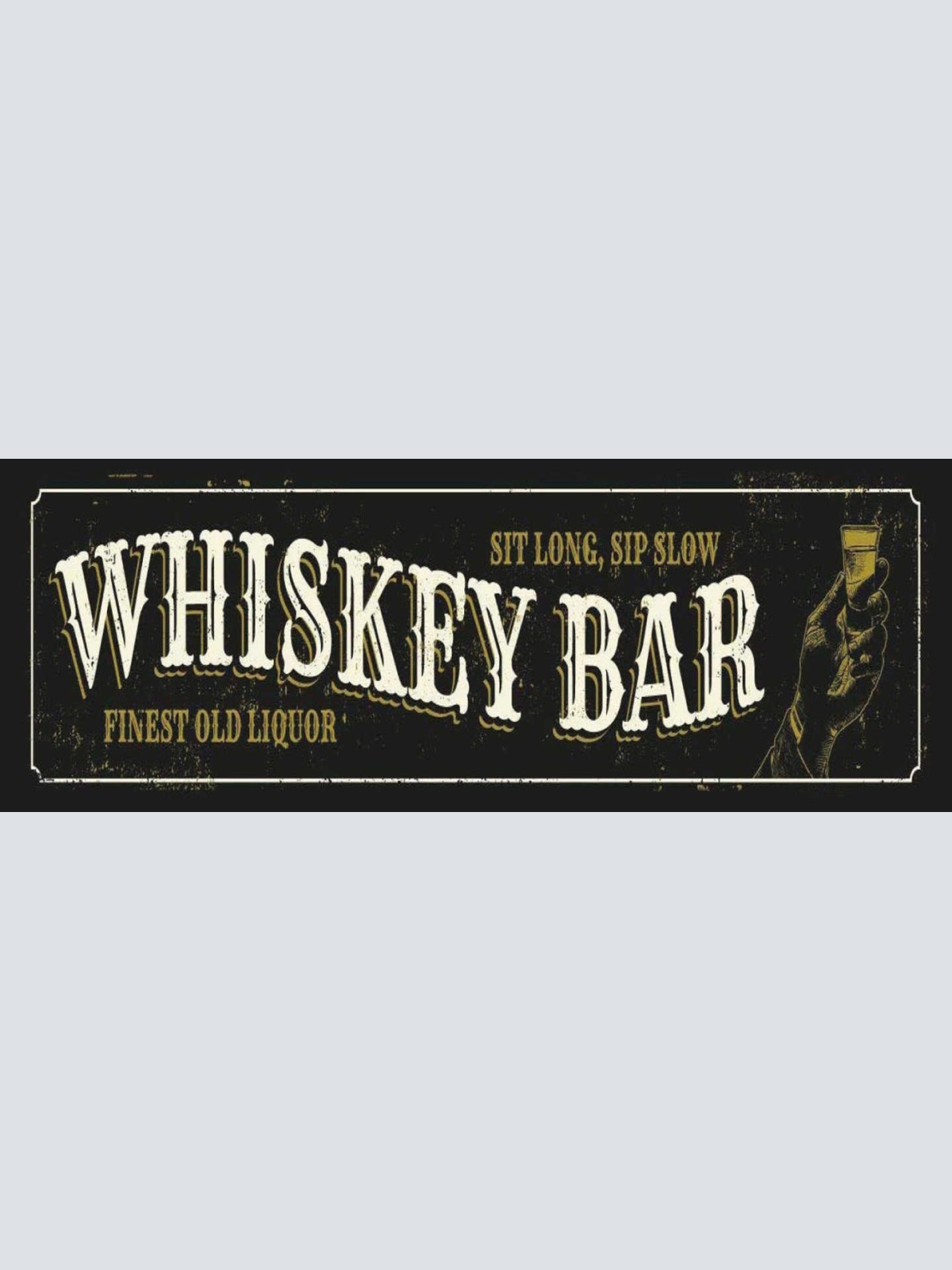 Schild Whiskey Bar Finest Old Liquor Alkohol Lokal 27x10 Blech od.Holz
